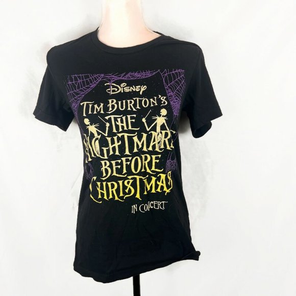 The Nightmare Before Christmas Live In Concert T Shirt Small Black - Picture 1 of 5